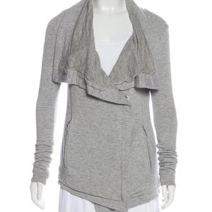 A.L.C. Gray Asymmetrical Knit sweater w/ Zip XS